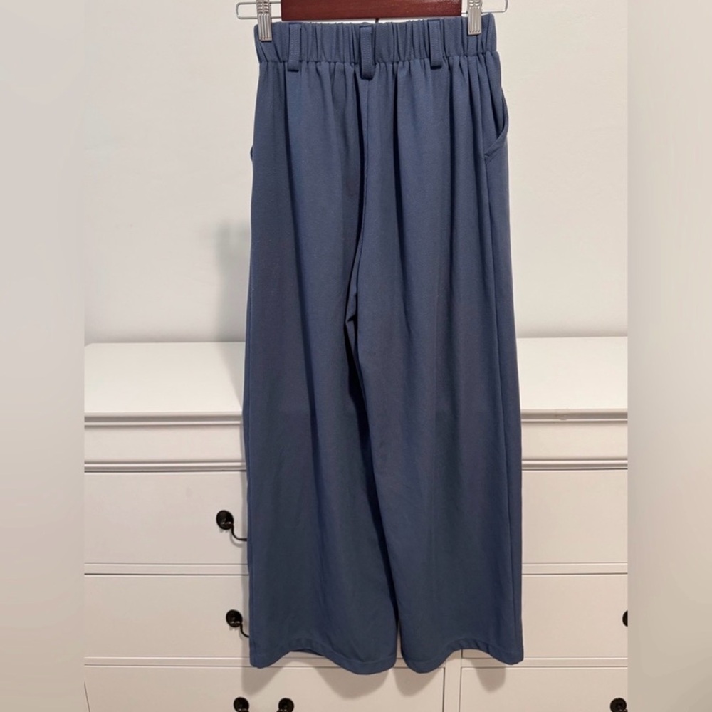Last call💙Halara Pleated Culotte Pants XS Petite – Slate Blue, Pockets - Picture 2 of 3